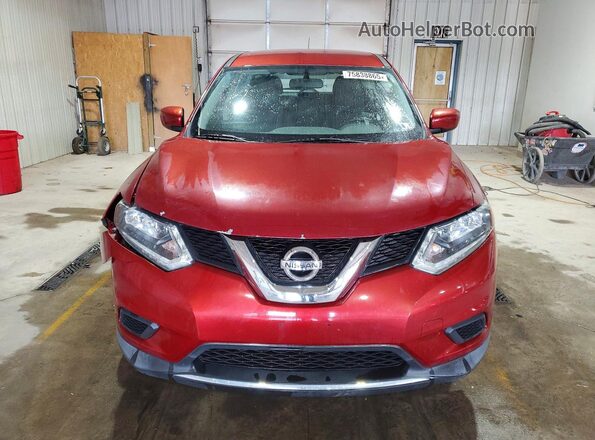 KNMAT2MV5GP690360 2016 NISSAN ROGUE Maroon Widok z przodu