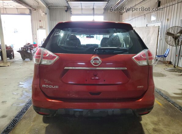 KNMAT2MV5GP690360 2016 NISSAN ROGUE Maroon Widok z tyłu