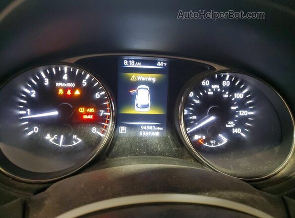 KNMAT2MV5GP690360 2016 NISSAN ROGUE Maroon Widok zestawu wskaźników