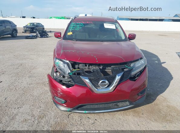 KNMAT2MV8GP708270 2016 NISSAN ROGUE Red Вид спереду