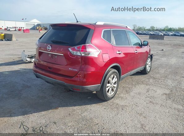 KNMAT2MV8GP708270 2016 NISSAN ROGUE Red Задня права чверть