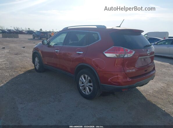 KNMAT2MV8GP708270 2016 NISSAN ROGUE Red Задня ліва чверть