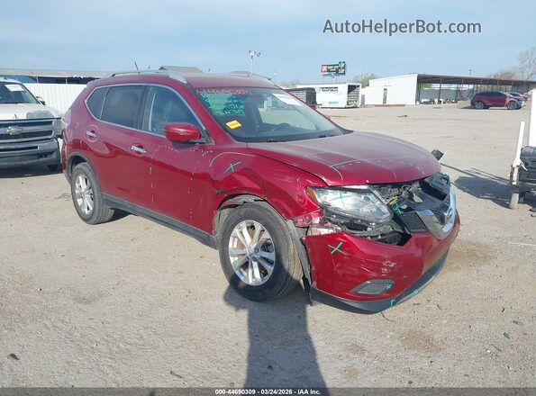 KNMAT2MV8GP708270 2016 NISSAN ROGUE Red Передня права чверть