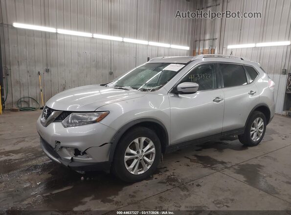 KNMAT2MVXGP637122 2016 NISSAN ROGUE Silver Առջևի ձախ երեք քառորդ տեսարան