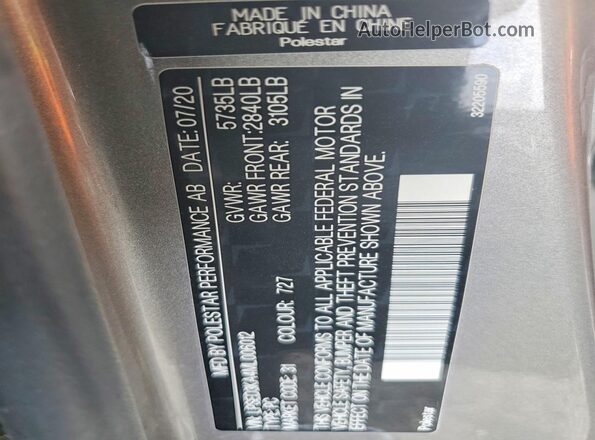LPSED3KA4ML006012 2021 POLESTAR 2 Brown VIN կոդի պիտակի տեսք