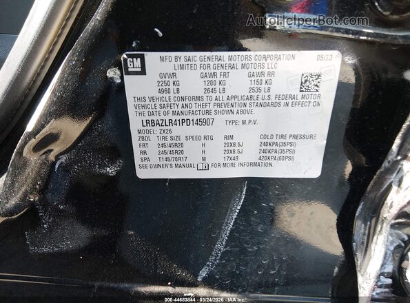 LRBAZLR41PD145907 2023 BUICK ENVISION Black Widok komory silnika