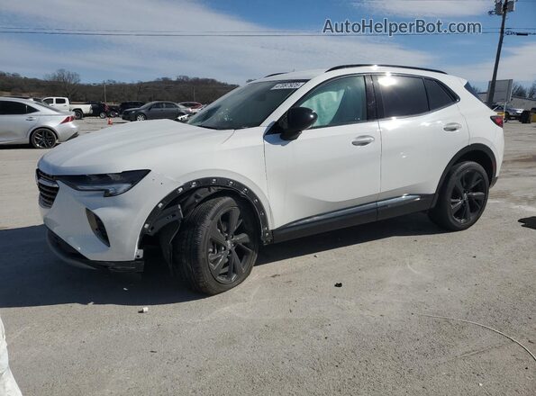 LRBAZLR42PD030457 2023 BUICK ENVISION White წინა მარცხენა ხედი სამი მეოთხედიდან