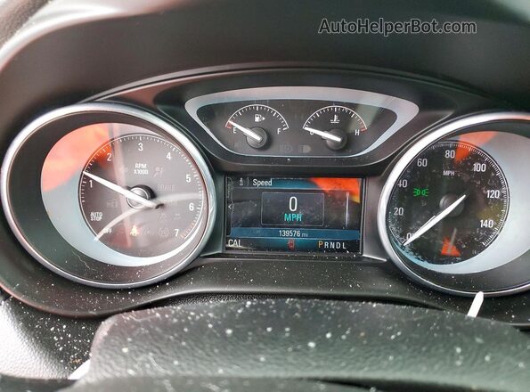 LRBFXDSA3HD088144 2017 BUICK ENVISION Black Widok zestawu wskaźników