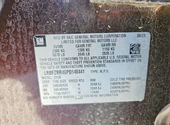LRBFZRR46PD148441 2023 BUICK ENVISION Burgundy Շարժիչի բաժամունքի տեսք
