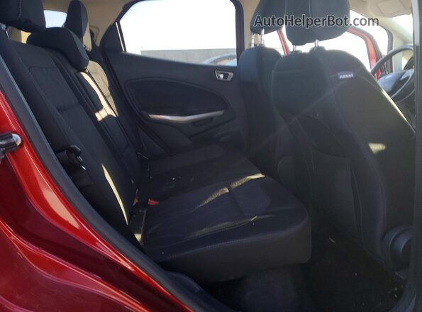 MAJ3P1TE9JC225352 2018 FORD ECOSPORT Red Widok tylnych siedzeń