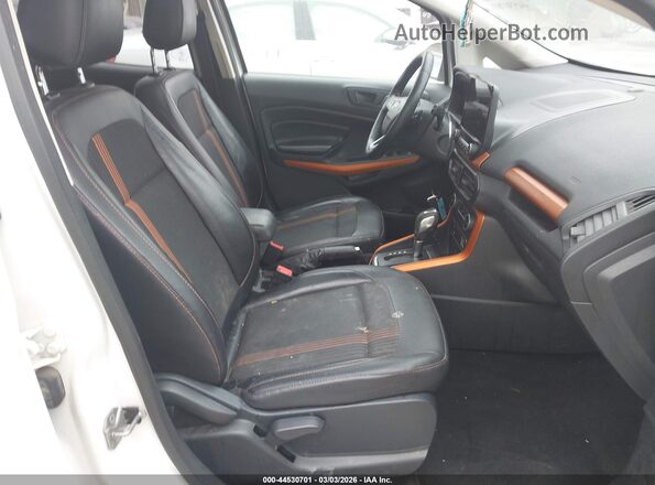 MAJ6P1CL7JC224017 2018 FORD ECOSPORT White წინა სალონის ხედი