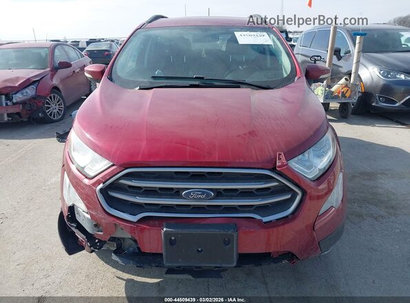 MAJ6S3GL9KC293023 2019 FORD ECOSPORT Red Widok zestawu wskaźników