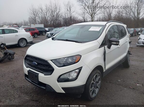 MAJ6S3JL1KC293557 2019 FORD ECOSPORT White Vista tres cuartos delantera izquierda