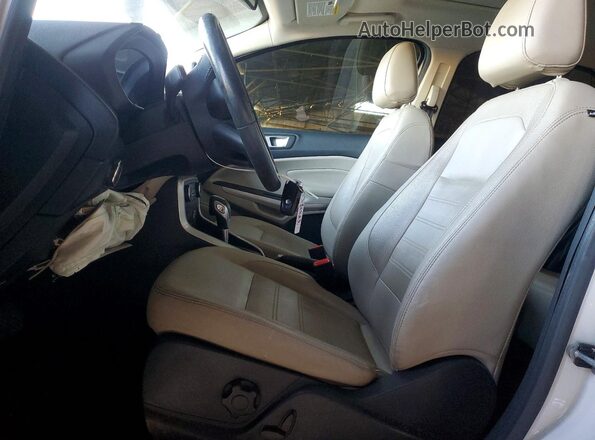 MAJ6S3KL0KC309309 2019 FORD ECOSPORT White Widok wnętrza z przodu