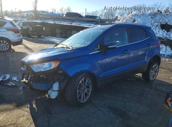 MAJ6S3KL2KC281710 2019 FORD ECOSPORT Blue Vista tres cuartos delantera izquierda