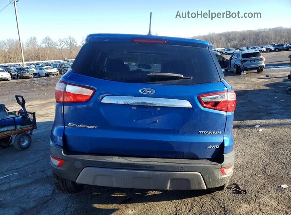 MAJ6S3KL2KC281710 2019 FORD ECOSPORT Blue Vista trasera