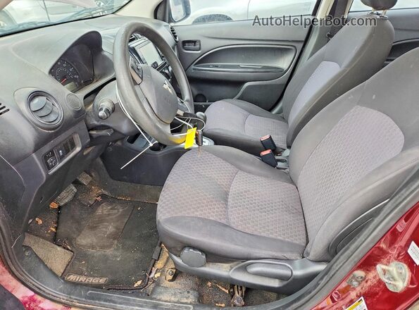 ML32A3HJ8KH005698 2019 MITSUBISHI MIRAGE Бордовый Вид салона спереди