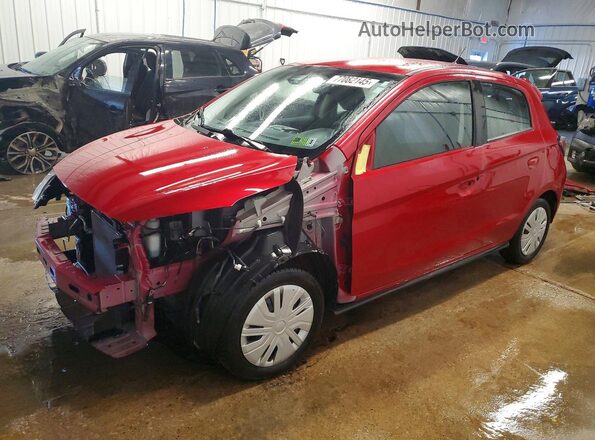 ML32AUHJ3MH009151 2021 MITSUBISHI MIRAGE Red Առջևի ձախ երեք քառորդ տեսարան