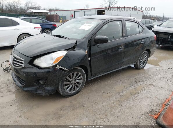 ML32F3FJ0KHF11131 2019 MITSUBISHI MIRAGE G4 Black წინა მარცხენა ხედი სამი მეოთხედიდან