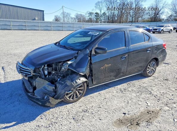 ML32F3FJ3KHF15173 2019 MITSUBISHI MIRAGE Black Առջևի ձախ երեք քառորդ տեսարան