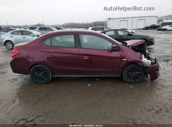 ML32F4FJ1LHF04714 2020 MITSUBISHI MIRAGE G4 Burgundy Widok wnętrza z tyłu