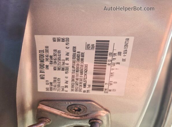NM0LS7E23K1426365 2019 FORD TRANSIT Silver Widok naklejki z numerem VIN