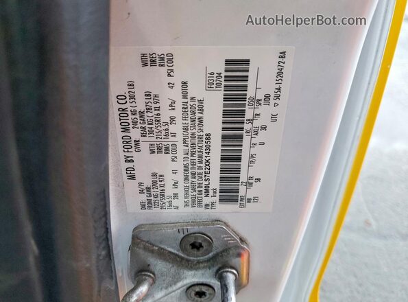 NM0LS7E2XK1430588 2019 FORD TRANSIT Yellow VIN կոդի պիտակի տեսք