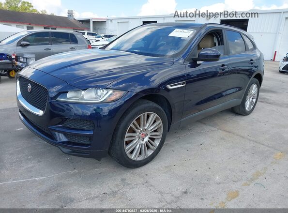 SADCJ2BV0HA886149 2017 JAGUAR F-PACE Blue წინა მარცხენა ხედი სამი მეოთხედიდან