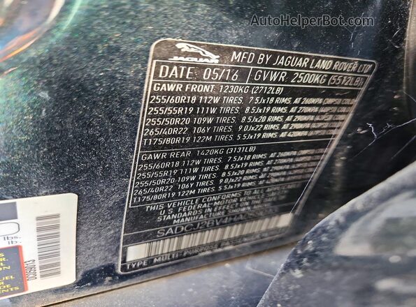 SADCJ2BV4HA059013 2017 JAGUAR F-PACE Зеленый Вид подкапотного пространства