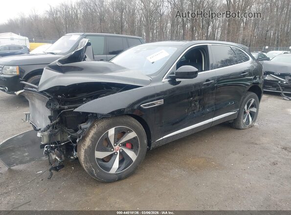 SADCJ2EX2MA671105 2021 JAGUAR F-PACE Black Առջևի ձախ երեք քառորդ տեսարան
