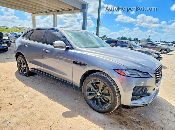 SADCJ2EX3NA699447 2022 JAGUAR F-PACE Gray Передня права чверть