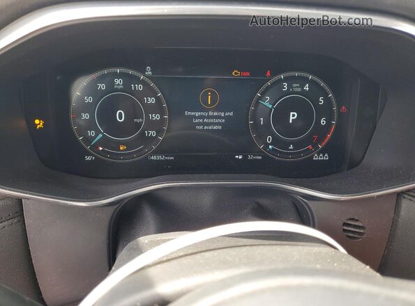 SADCJ2EX7MA668085 2021 JAGUAR F-PACE Black Вид щитка приладів