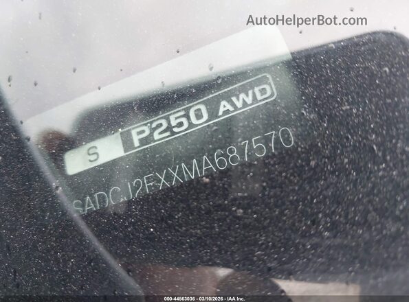 SADCJ2EXXMA687570 2021 JAGUAR F-PACE Белый Вид подкапотного пространства