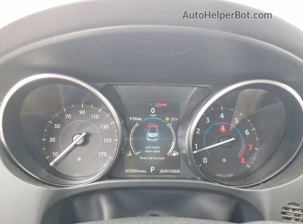 SADCJ2FX6JA290450 2018 JAGUAR F-PACE Черный Вид щитка приборов
