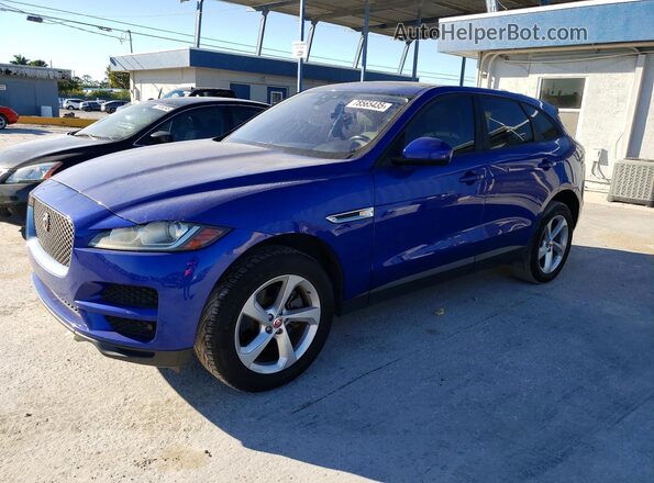 SADCJ2GX4JA236160 2018 JAGUAR F-PACE Синий Передняя левая четверть
