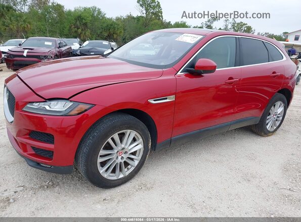 SADCK2BVXHA066657 2017 JAGUAR F-PACE Red წინა მარცხენა ხედი სამი მეოთხედიდან