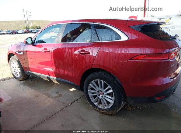 SADCK2BVXHA066657 2017 JAGUAR F-PACE Red უკანა სალონის ხედი