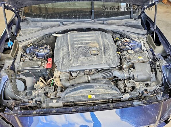 SADCK2FN5KA605736 2019 JAGUAR F-PACE Blue ძრავის განყოფილების ხედი