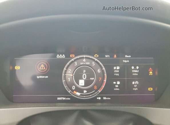 SADCK2FX0LA641577 2020 JAGUAR F-PACE Black Instrument cluster view