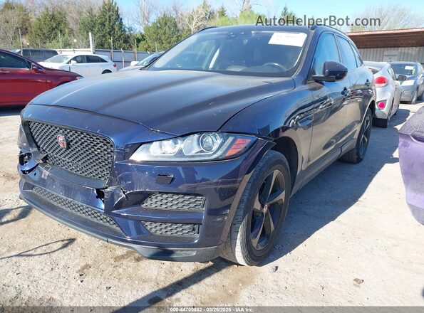 SADCK2FX1KA609980 2019 JAGUAR F-PACE Blue წინა მარცხენა ხედი სამი მეოთხედიდან