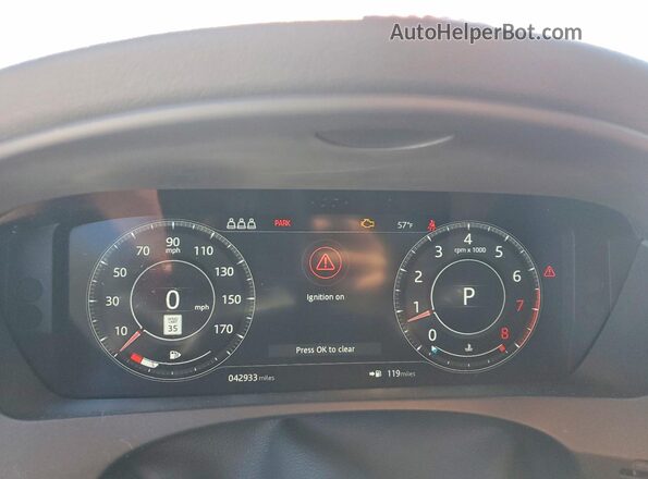 SADCL2GX4KA397815 2019 JAGUAR F-PACE Black Widok zestawu wskaźników