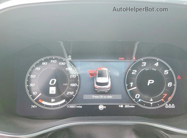 SADCZ2EE0NA689630 2022 JAGUAR F-PACE Черный Вид щитка приборов