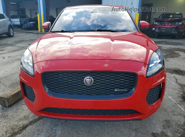 SADFL2FX4J1Z16052 2018 JAGUAR E-PACE Красный Вид спереди