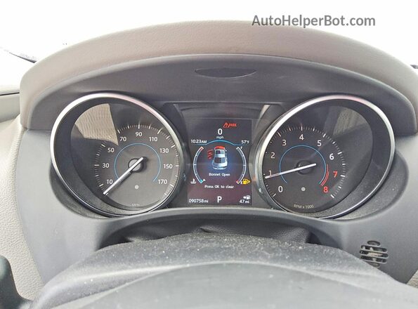 SAJAE4BV2HA962555 2017 JAGUAR XF Red Вид щитка приладів