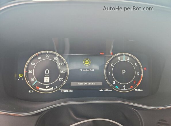 SAJB64FX4RCY96044 2024 JAGUAR XF White Instrument cluster view