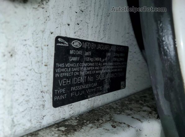 SAJBJ4FX4KCY79488 2019 JAGUAR XF Белый Вид подкапотного пространства