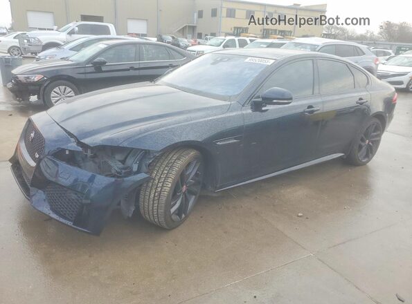 SAJBM4BV2GCY14190 2016 JAGUAR XF Синий Передняя левая четверть