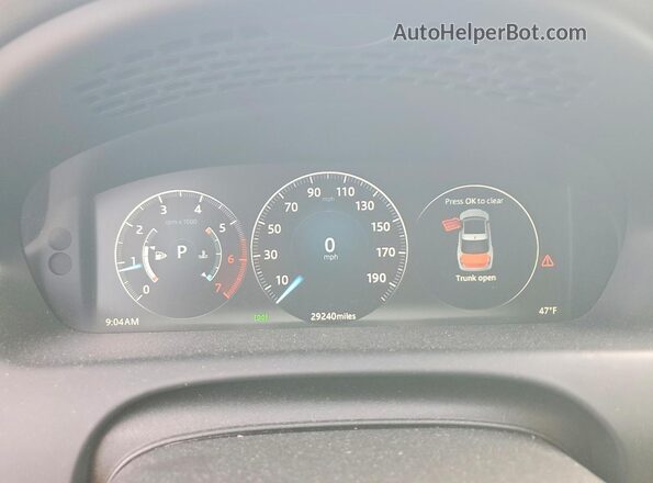 SAJWA1C71G8W01405 2016 JAGUAR XJ Teal ხელსაწყოთა პანელის ხედი