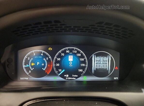 SAJWJ2GD1G8V92341 2016 JAGUAR XJL Black Widok zestawu wskaźników