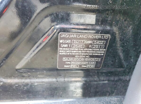 SAJWJ2GD8H8W09721 2017 JAGUAR XJL Черный Вид подкапотного пространства